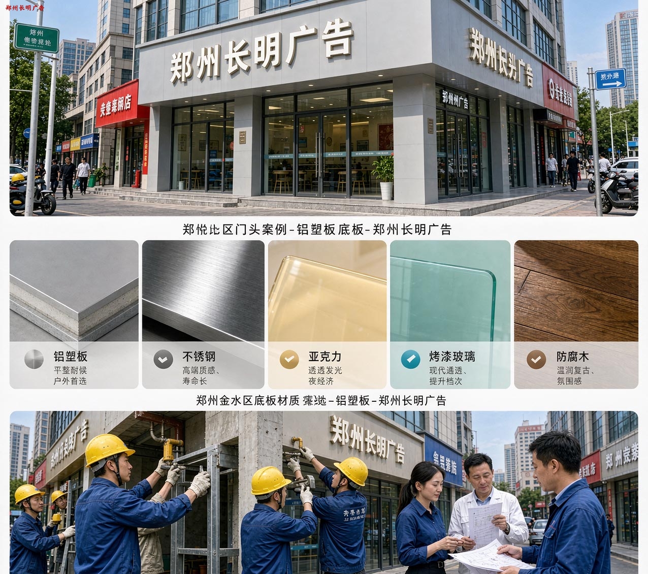 郑州做门头，底板材质怎么选？常见材料一次讲清